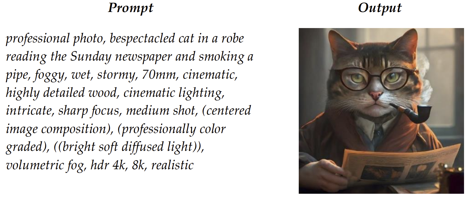 Generative AI Cat Prompt Output